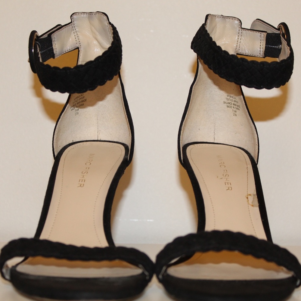 Black suede heels
